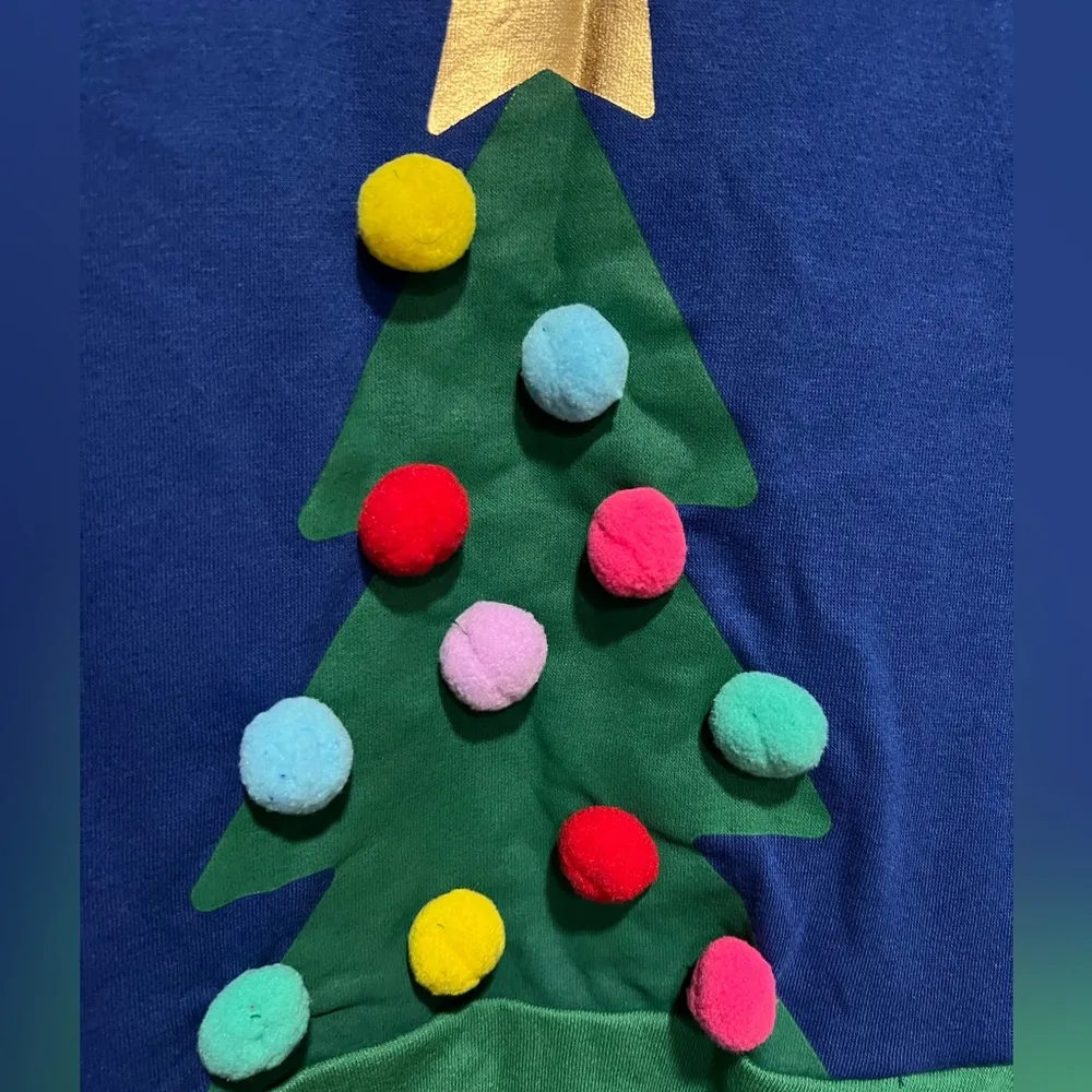 Christmas tree pom pom novelty dress - Image 4