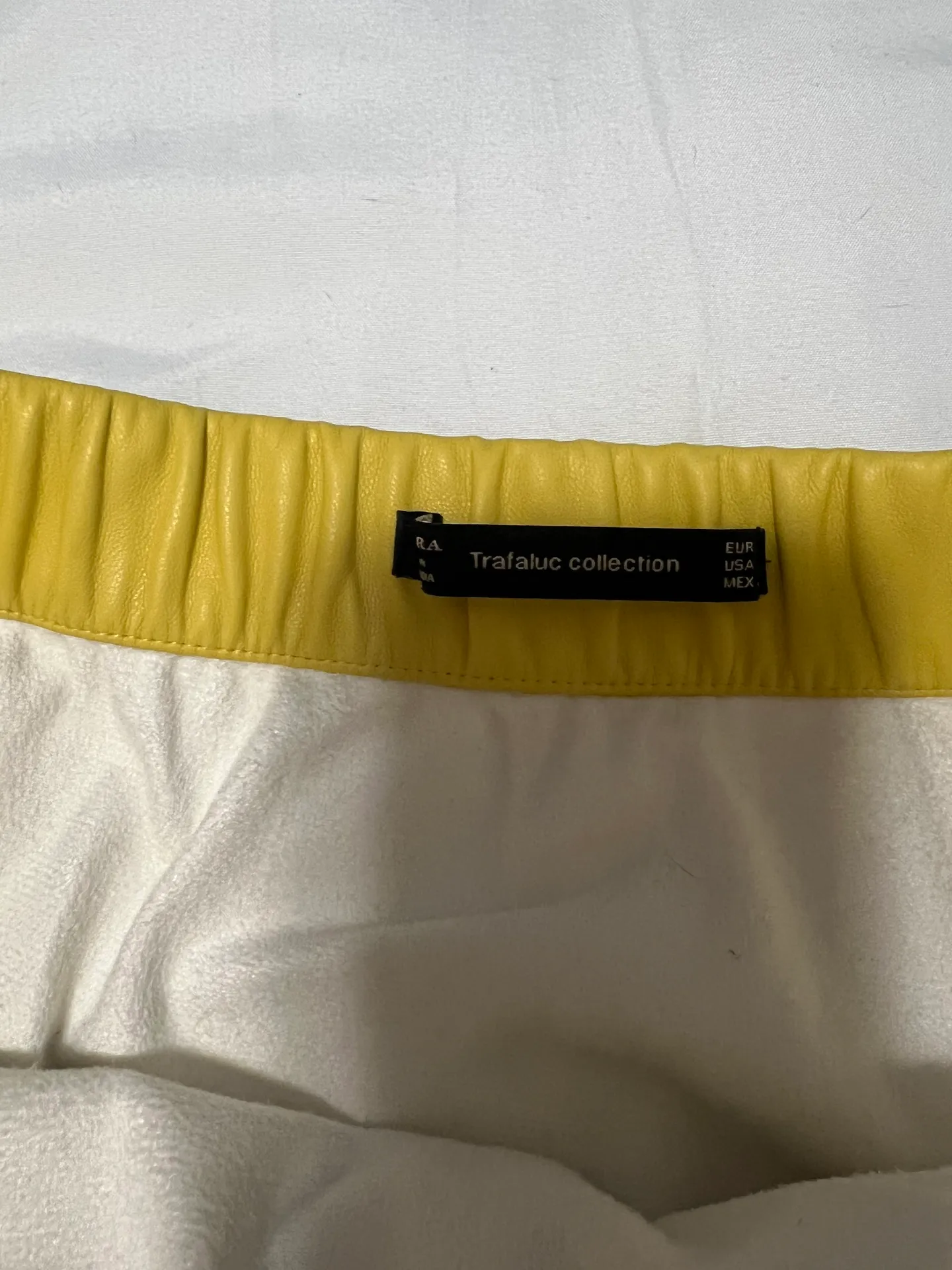 Yellow Leather Skirt - Image 2