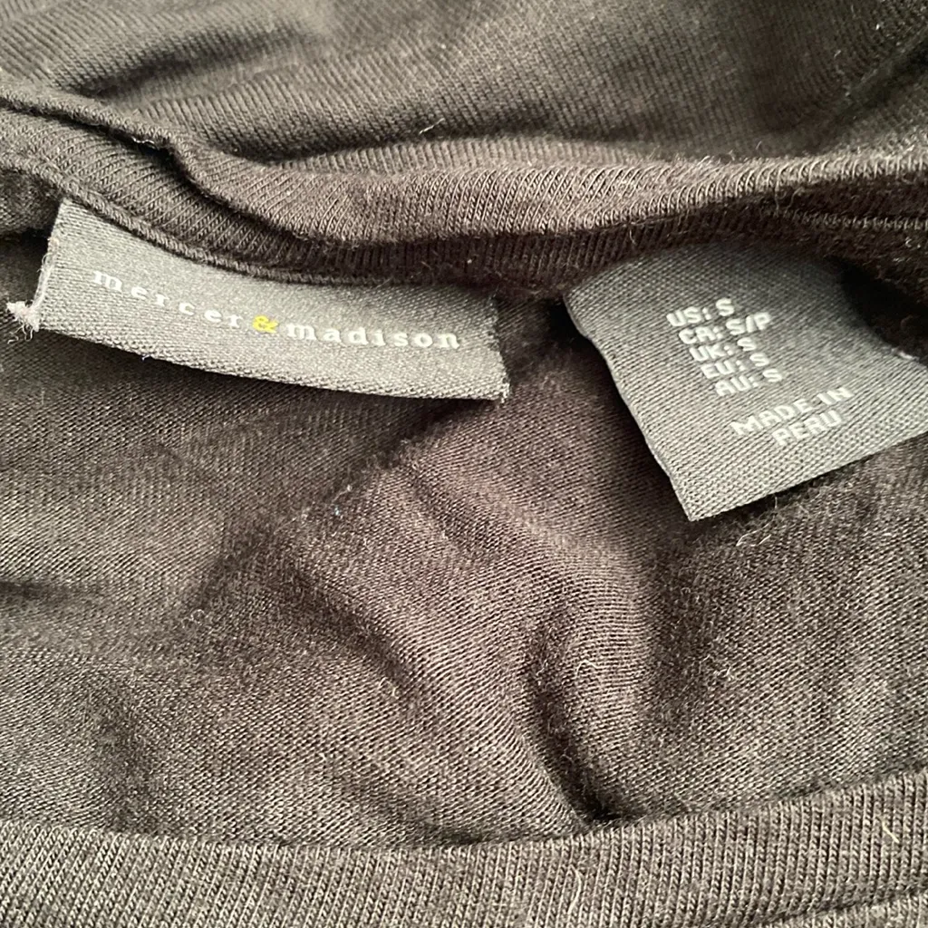 Mercer & Madison Flack Long Sleeve Loose Fitting Shirt Size S Black - Image 6