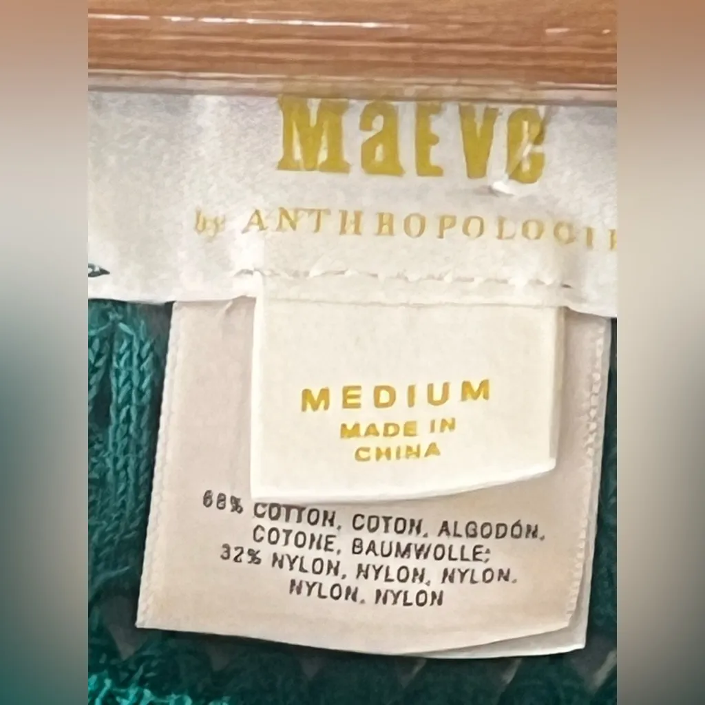 Anthropologie Maeve Promenade Pointelle Fit And Flare Green Knit Dress - Image 13