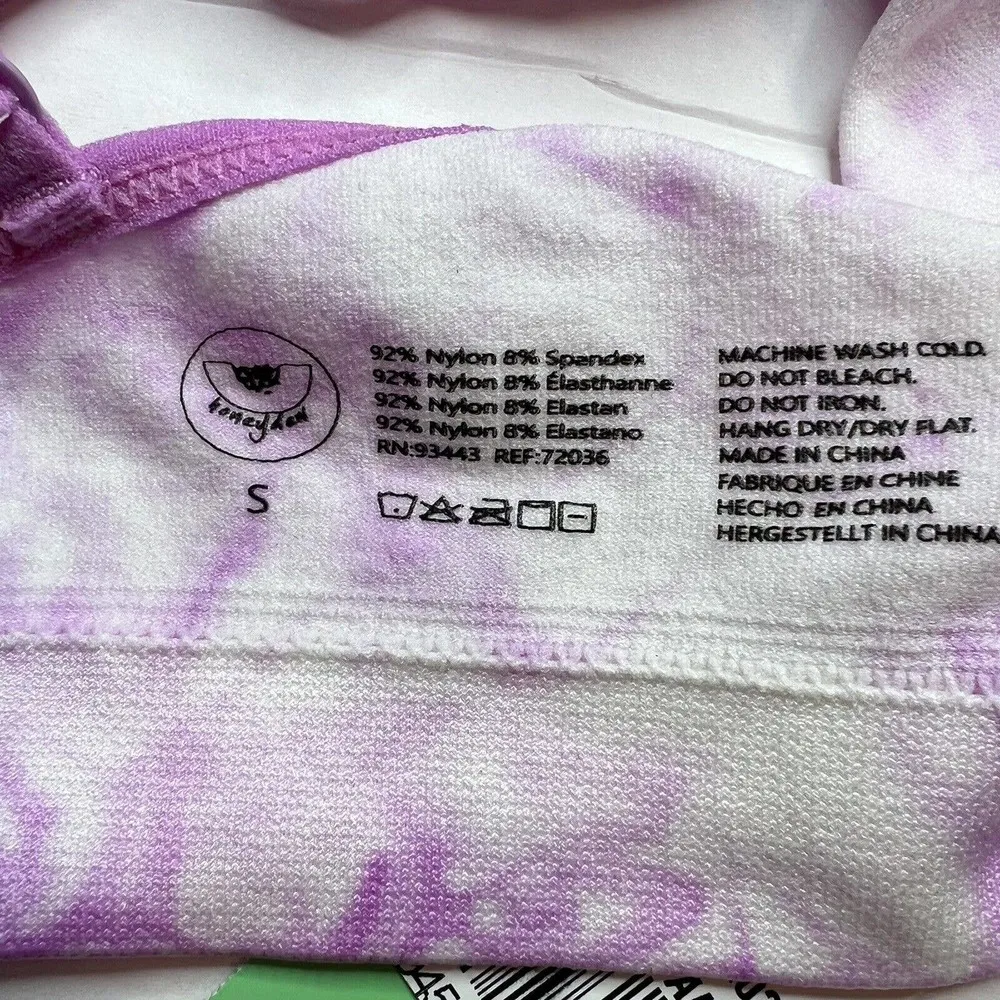 Honeydew Tie Dye Bralette Strappy Back Size Small New - Image 3