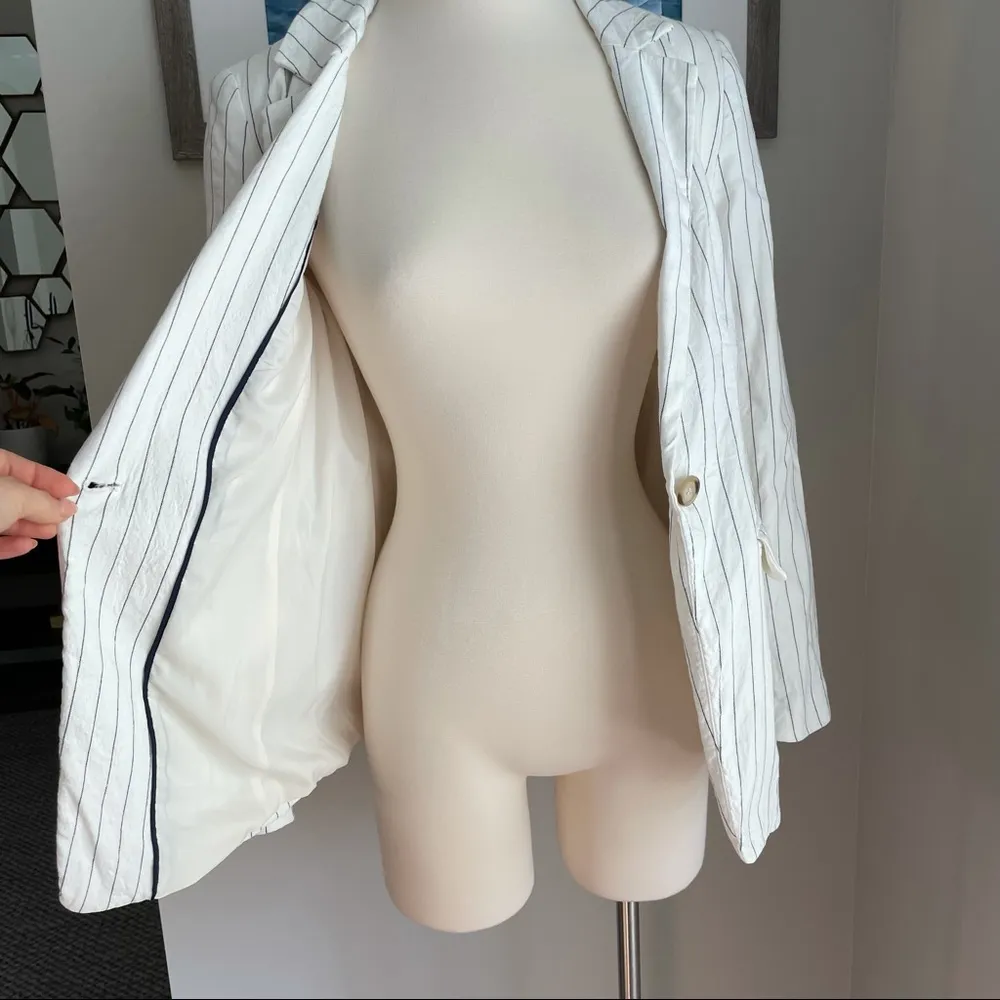 Loft  striped linen blazer - Image 8