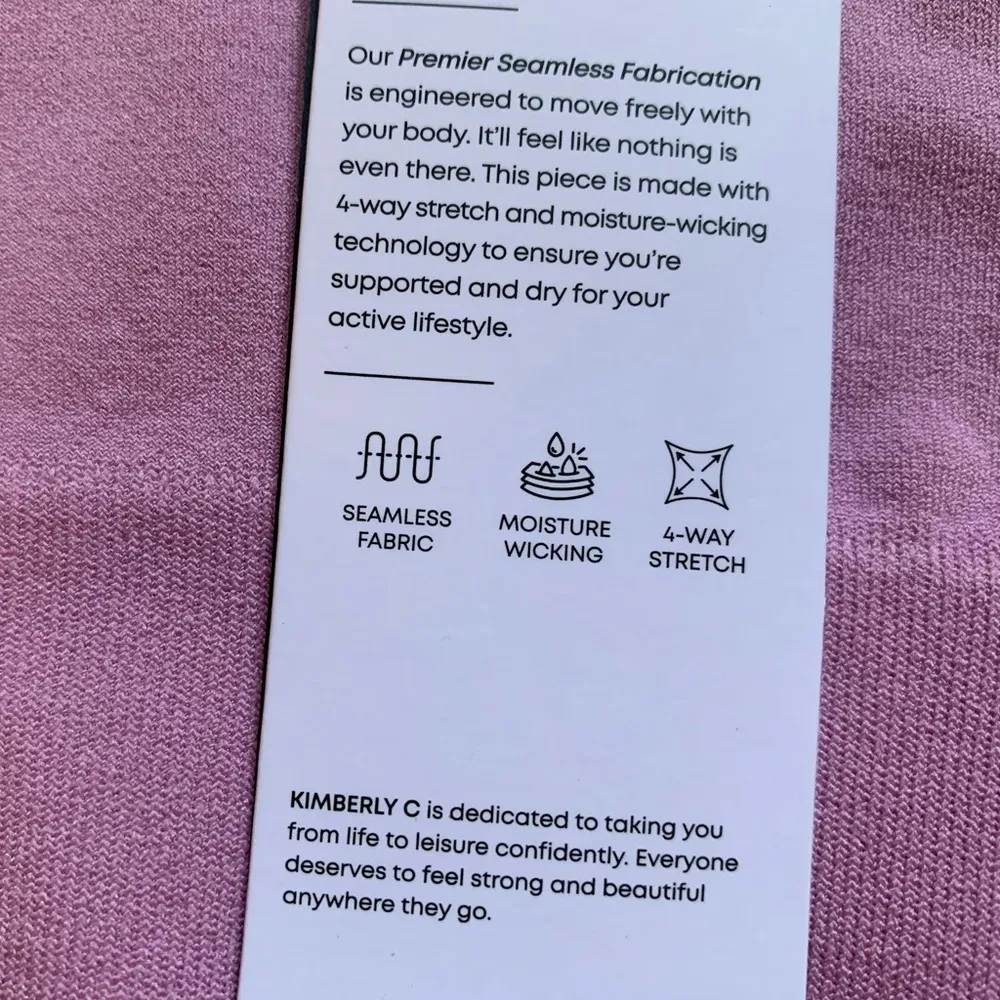 2pc workout set Seamless Crop Top & Biker Short Set size L Size L - Image 3