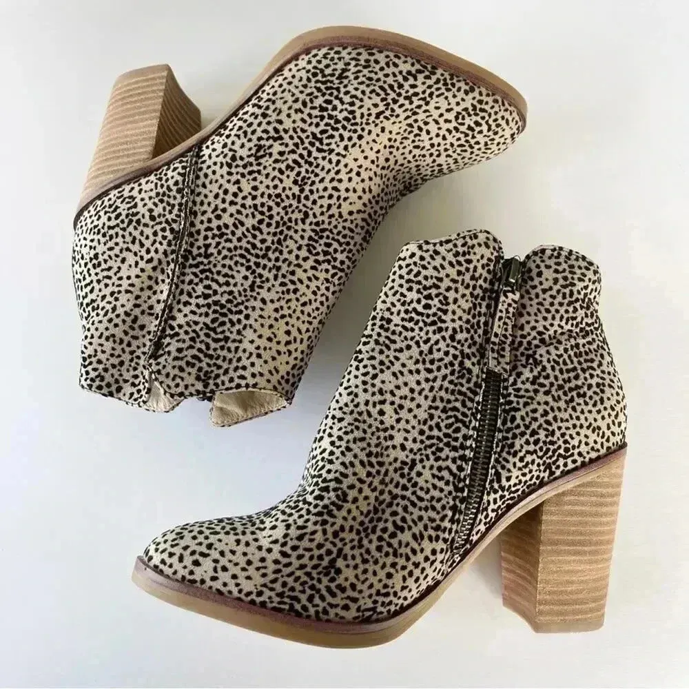 Mia Tracee WIDE Animal Print Heeled Zip Bootie in Leopard Size 6W NWOB - Image 4