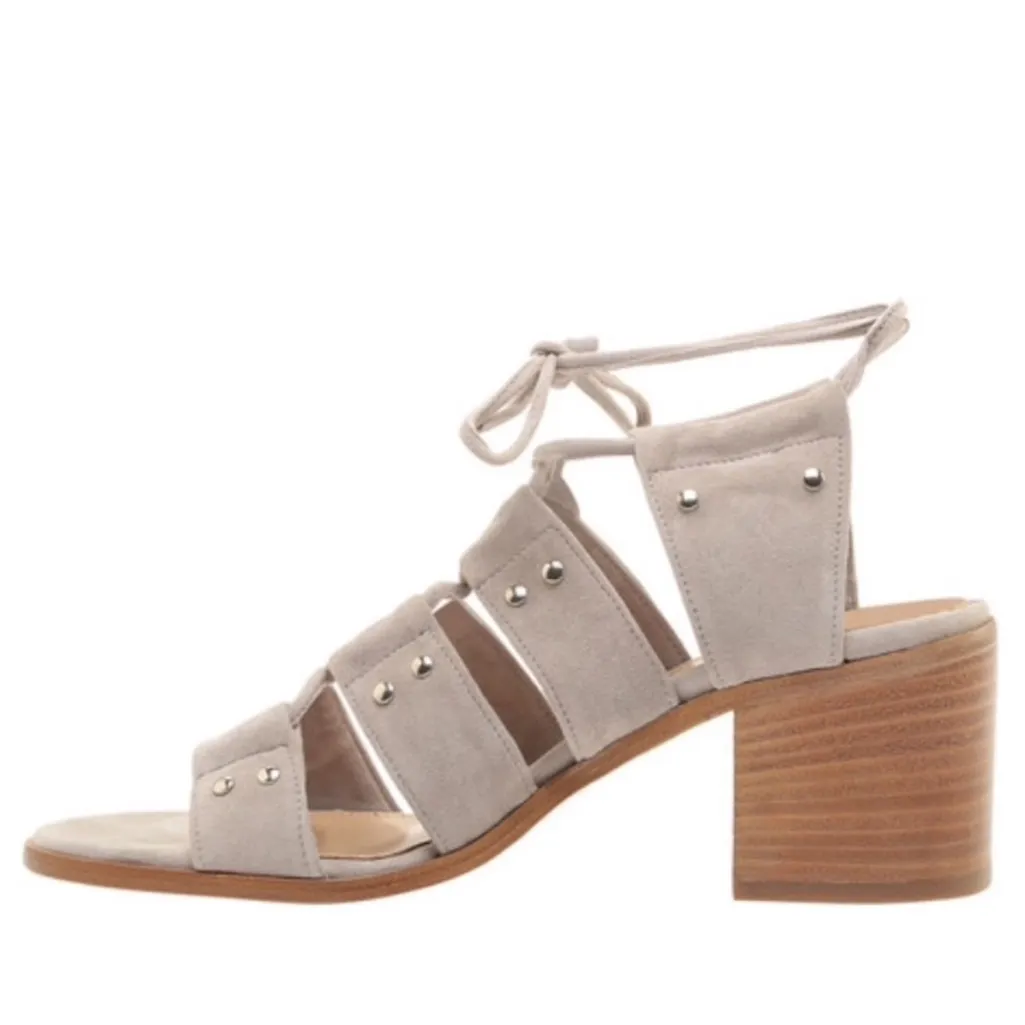 Charles David Birch Ghillie Neutral Gray Beige Suede Sandals - $270 NWT - Image 3