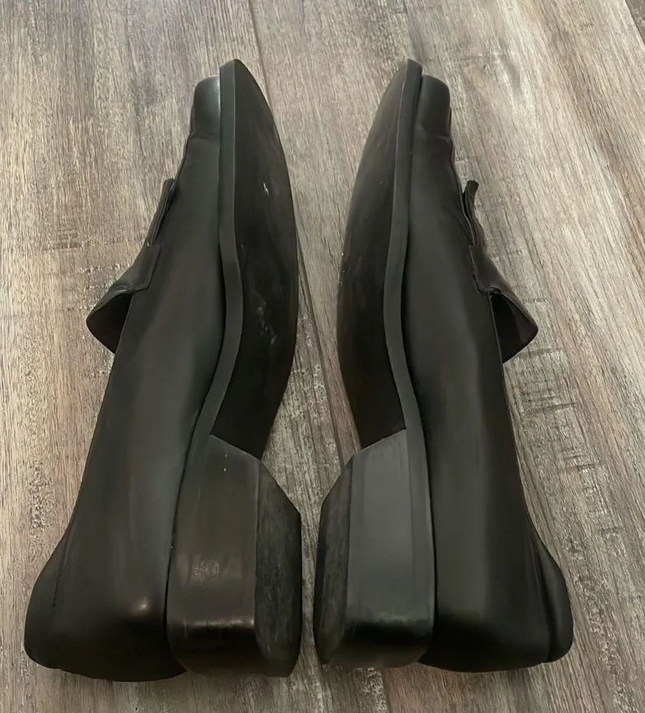 Bally Leather Black Square toe Loafers Size 8 - Image 5