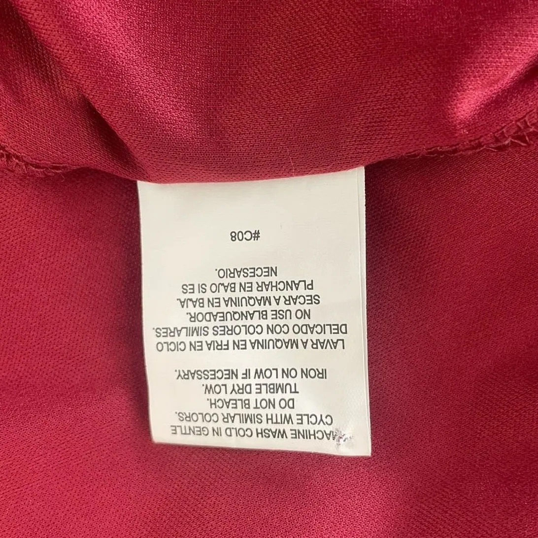 Luxology Women Boho Romantic Top XL Rust Sheer Floral Lined Flowy Cottage Whimsy - Image 10