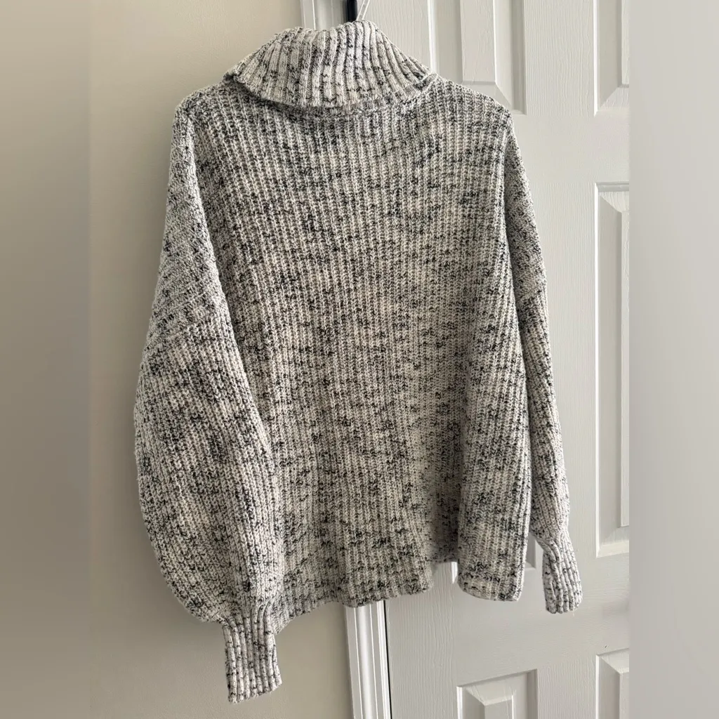 Aerie Offline Oversized Cotton Turtleneck Chunky Knit Sweater XS Longsleeve - Image 3