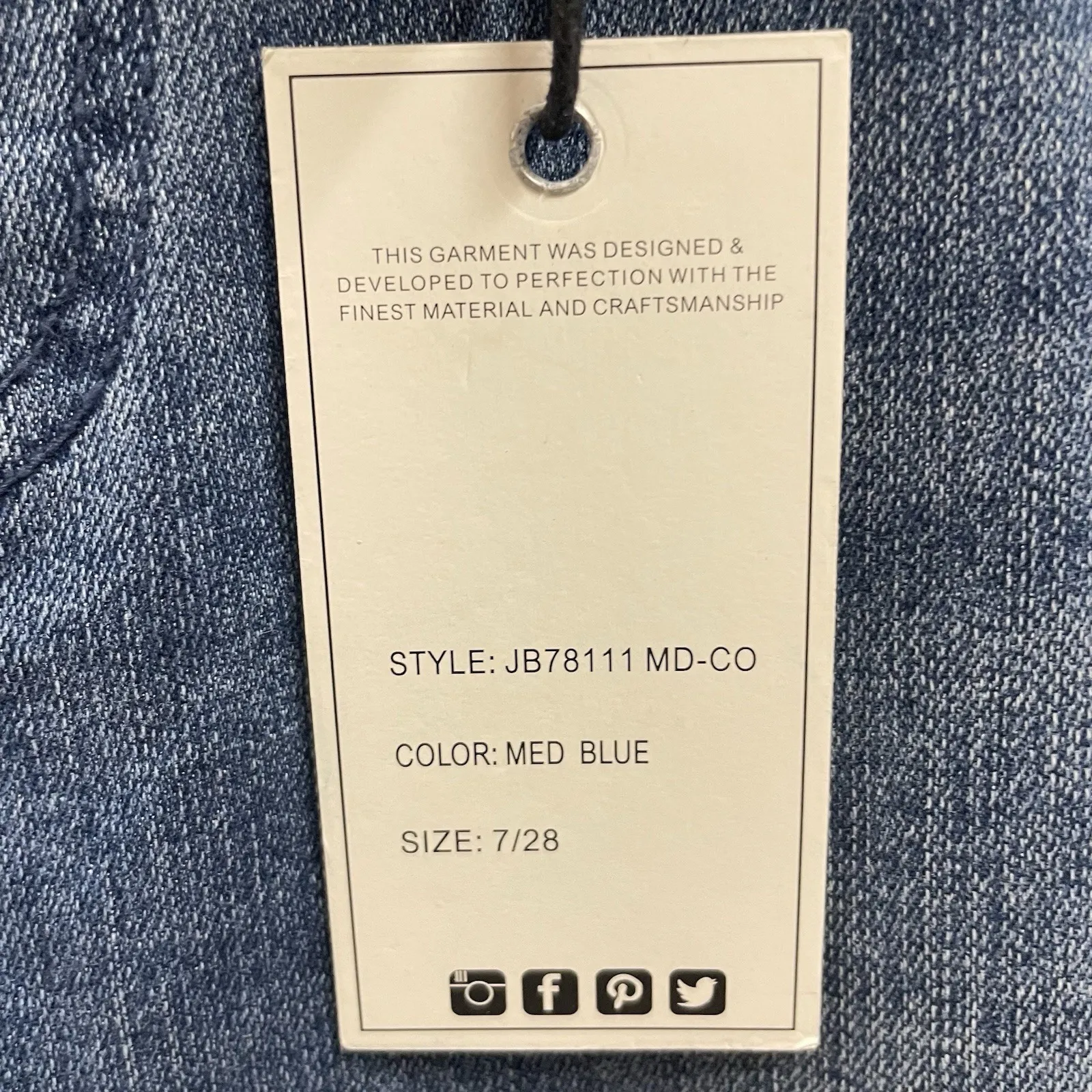 Judy Blue Womens 7/28 Jeans High‎ Rise Denim Pull On Capri Skinny Fit High Waist - Image 9