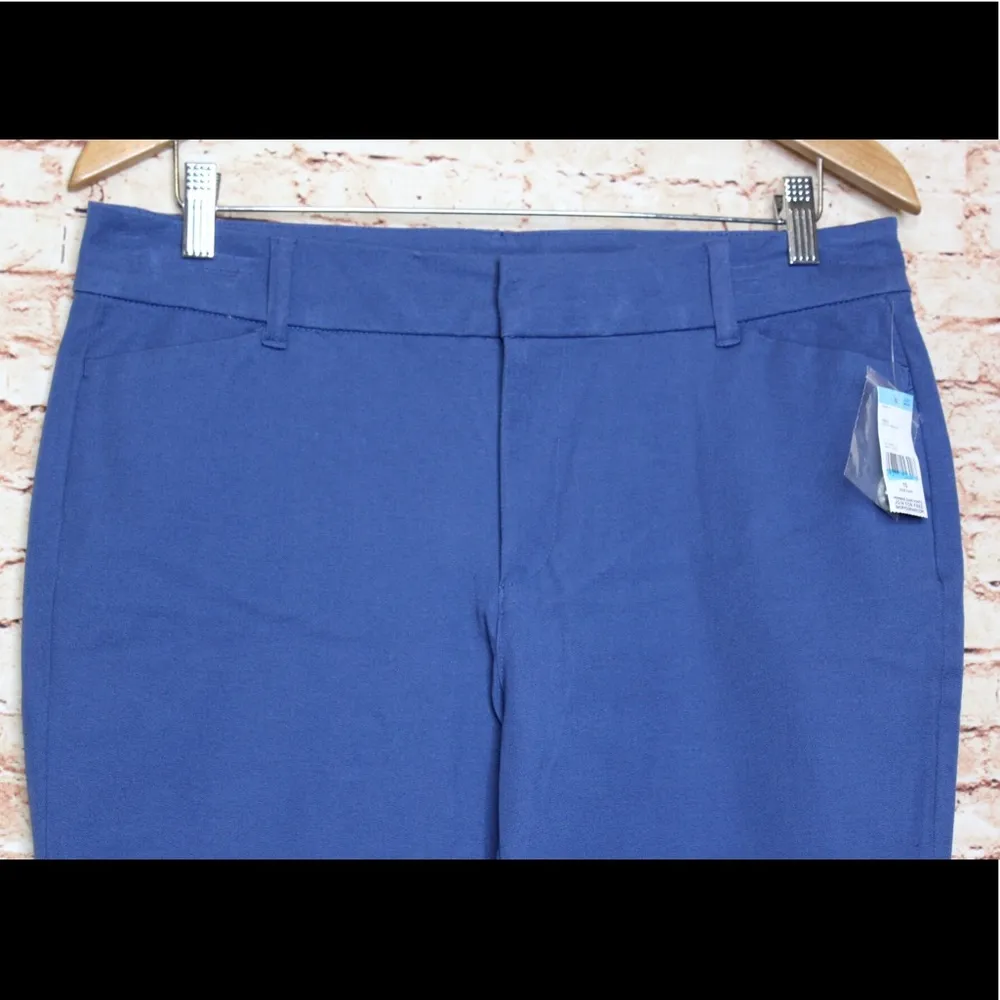 simply styled  | Blue Stretch Pixie Crop Pant - Image 4