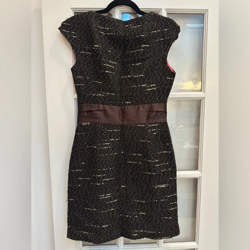 Vintage An Original MILLY of New York Black Boucle Wool Classic Dress Size 6 S - Image 4