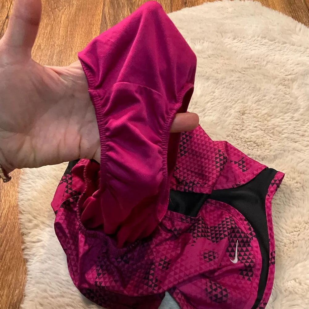 Nike‎ Dri-Fit Small Running Shorts Built In Underwear Lightweight Pink Pattern - Image 5