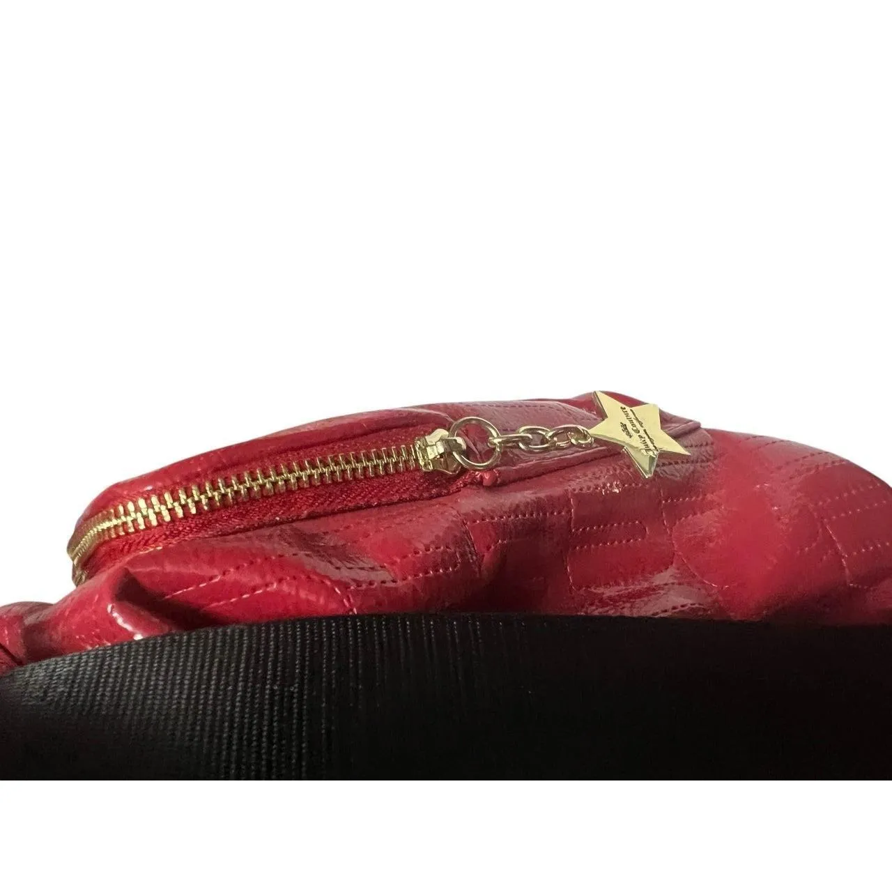 NWOT JUICY COUTURE Ever After Cherry Satchel Bag Purse L Red Gold Valentines Y2K - Image 10