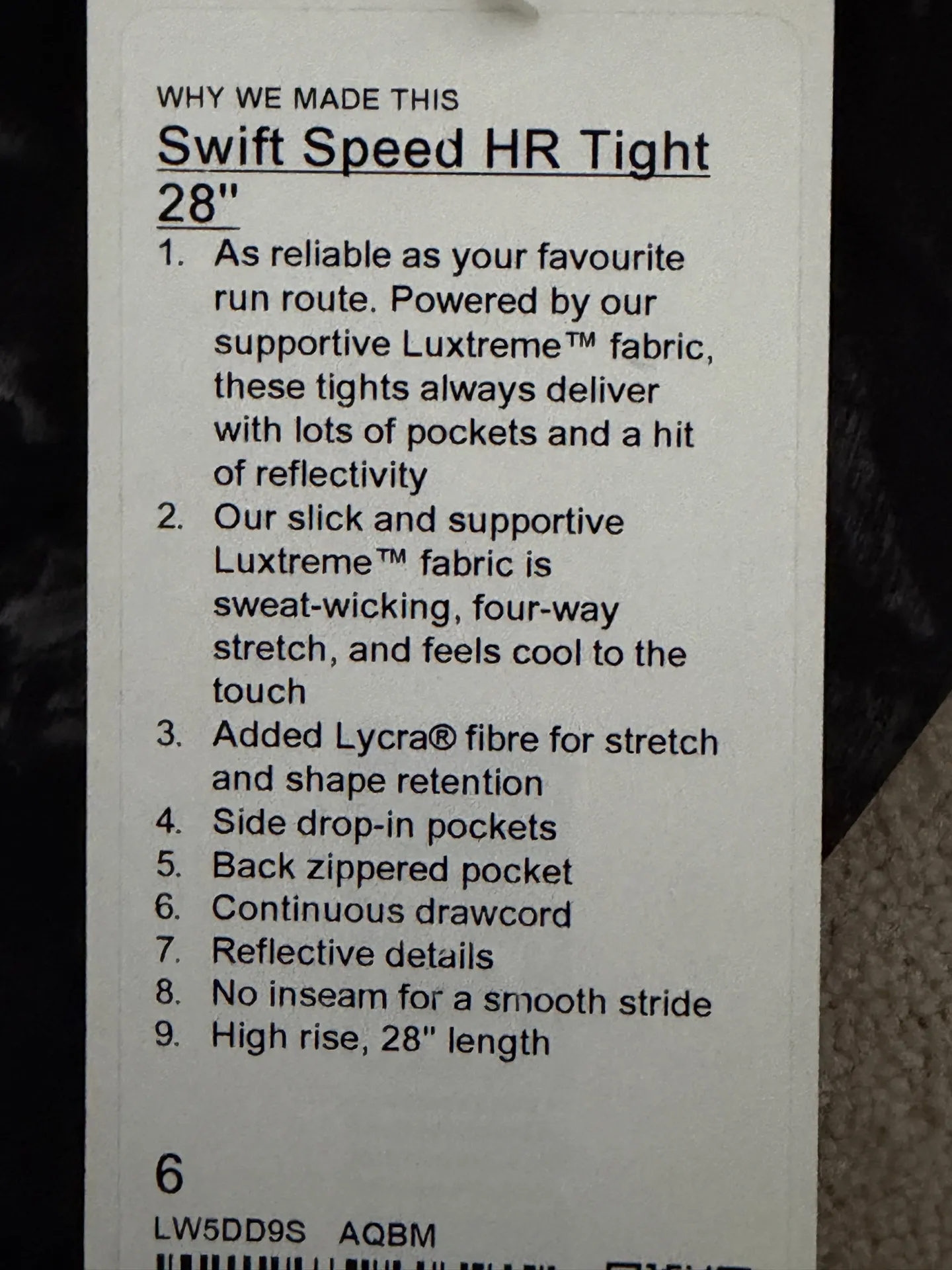 Lululemon Swift Speed HR Tight 28” - Image 4