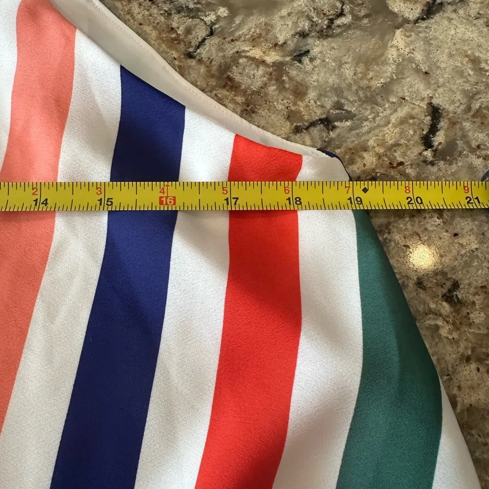 Tyche Vici Halter Tank Rainbow Stripe Tie Front Size  Medium Keyhole front - Image 5