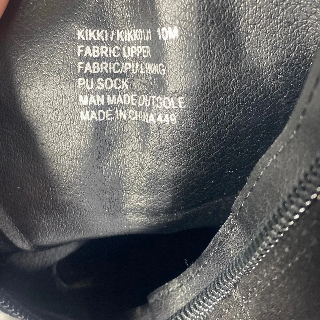 Madden Girl Black Kikki Platform Hiking Boot Camo Faux Fur women sz 10 M - Image 4