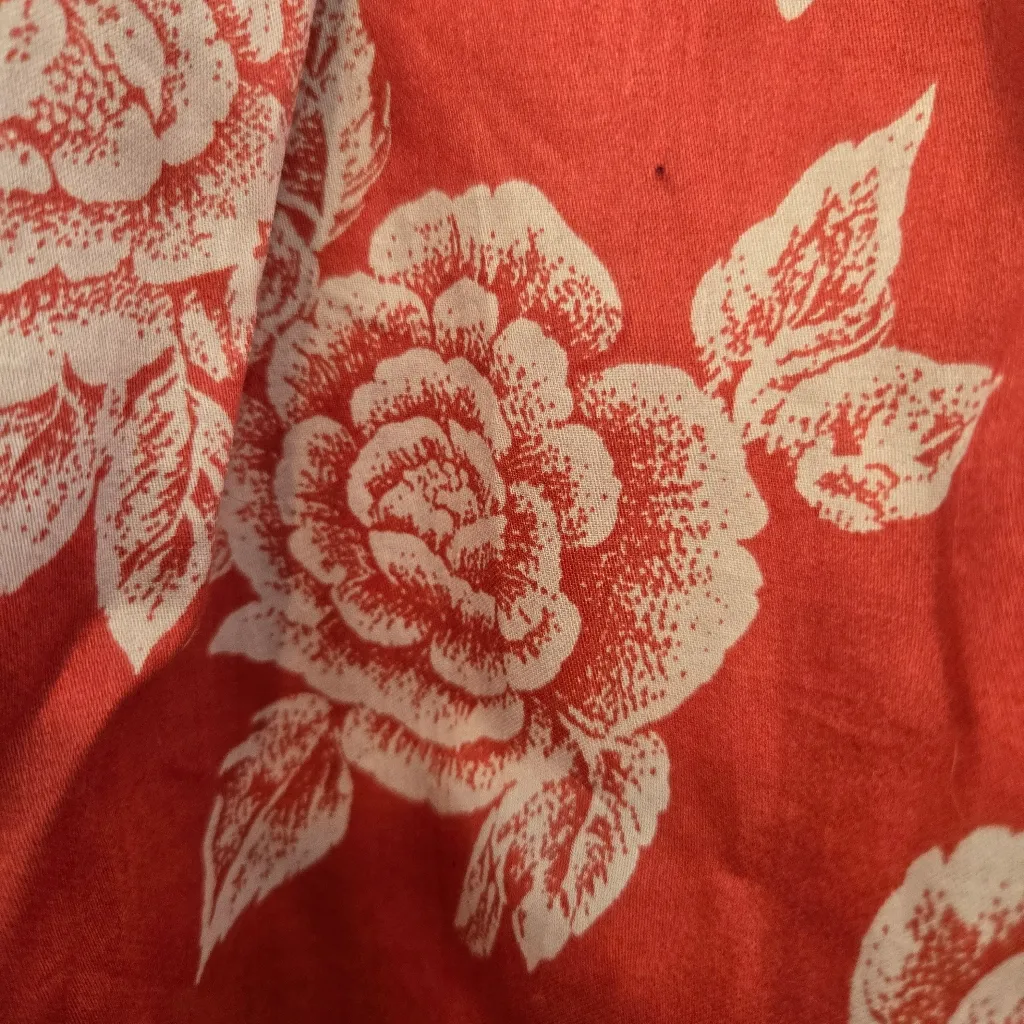 Modcloth Red Floral A Line Retro Skirt size small - Image 6