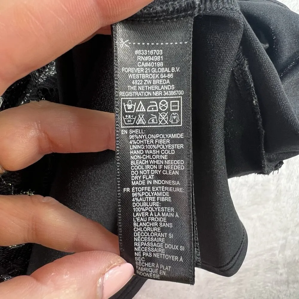 Y2K Vintage Strapless Mini Dress Small Black Lace Goth Fairy Grunge Whimsigoth - Image 5