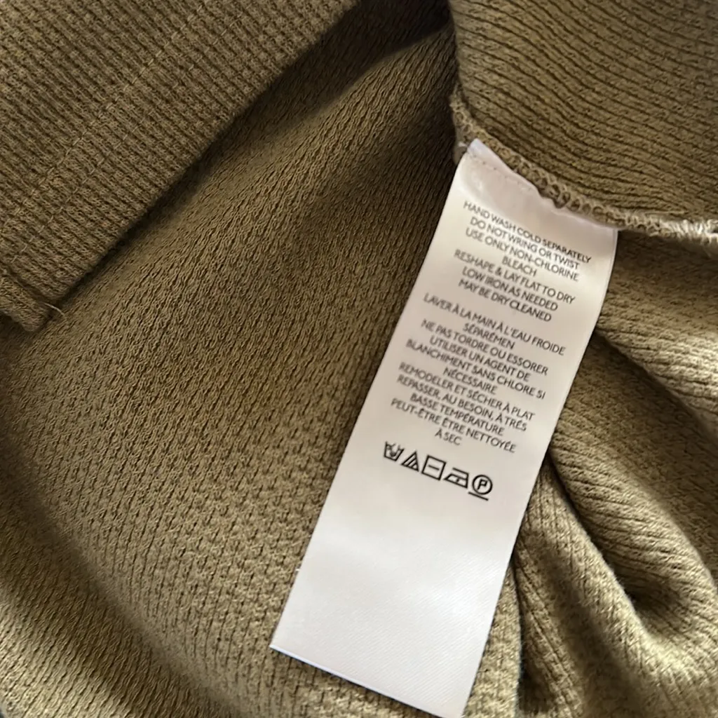 NWOT Free People X We The Free Mikah Layering Cuff Thermal Top Green XS - Image 10