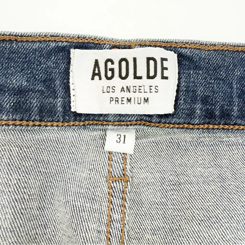 AGOLDE Sophie High Rise Skinny Crop in Discretion Wash Chewed Hem - Image 14