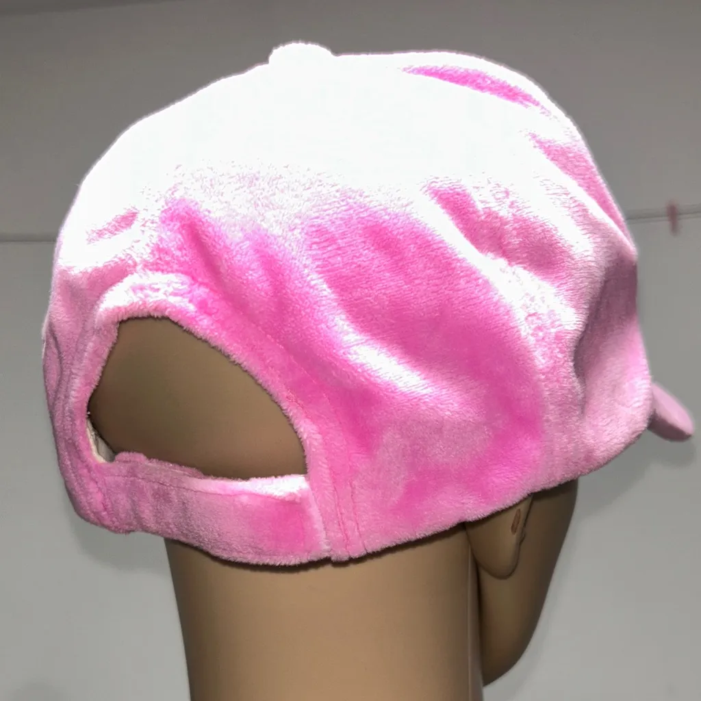 Pink Velour Baseball Cap - Image 3