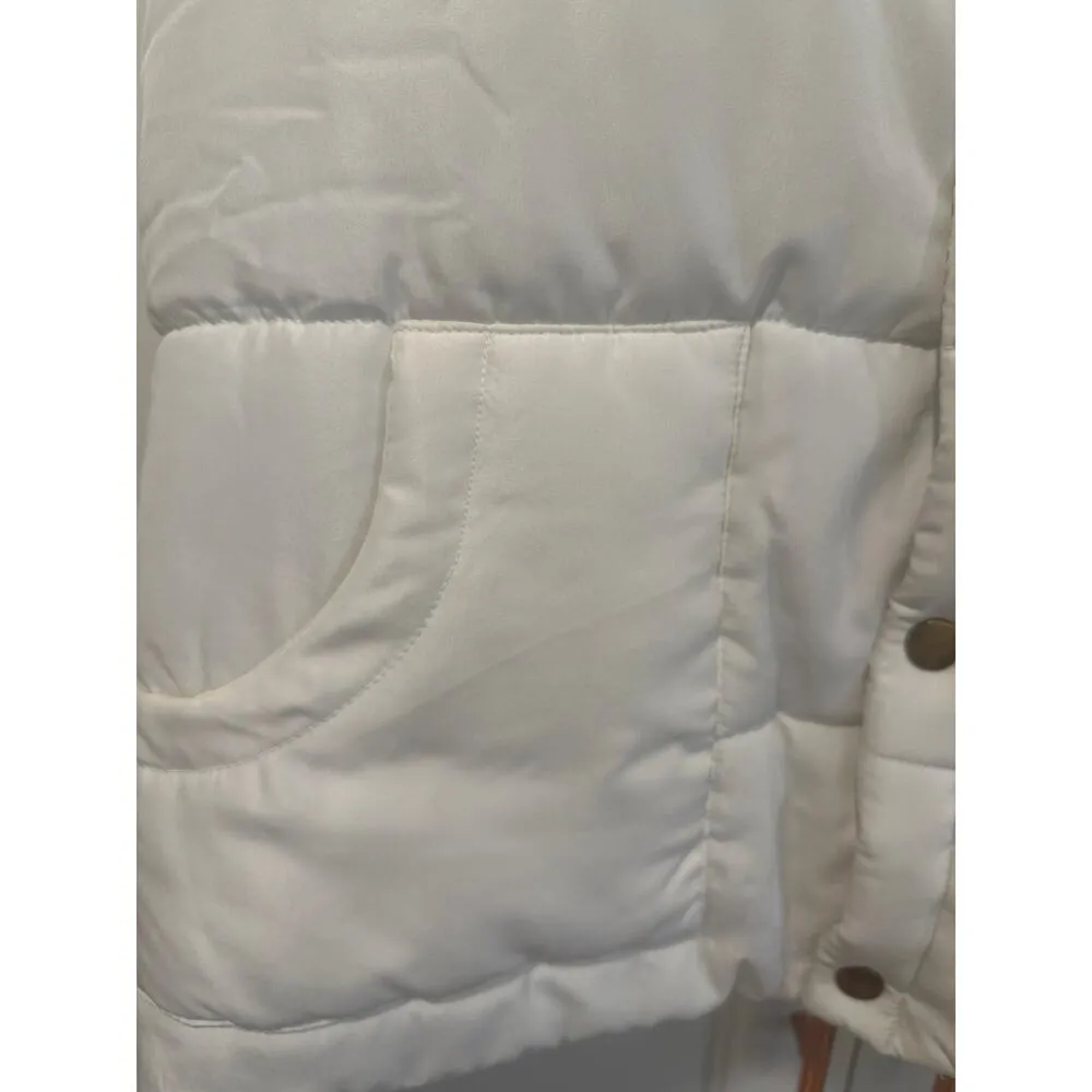 Mudpie White puffer vest women’s winter size medium casual - Image 3