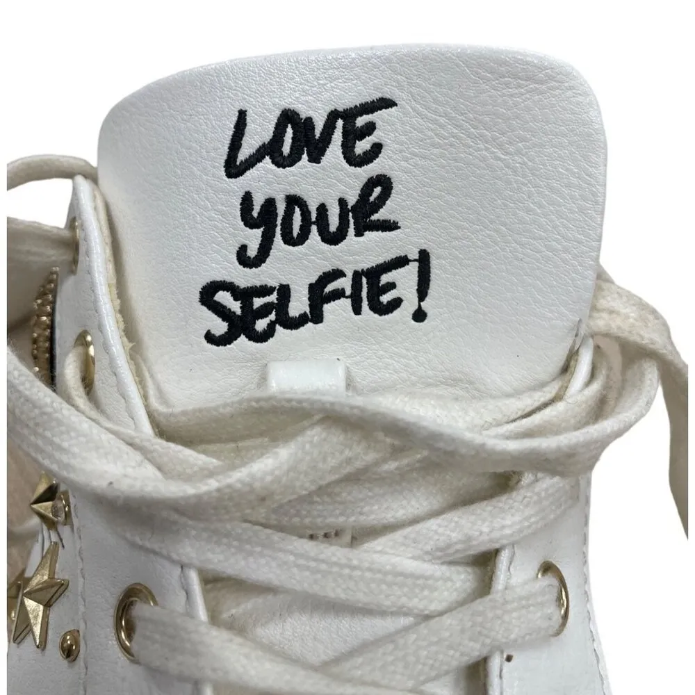 Aldo Love Your Selfie Women's White Leather Sneakers Size 8 SKU 1170 - Image 6