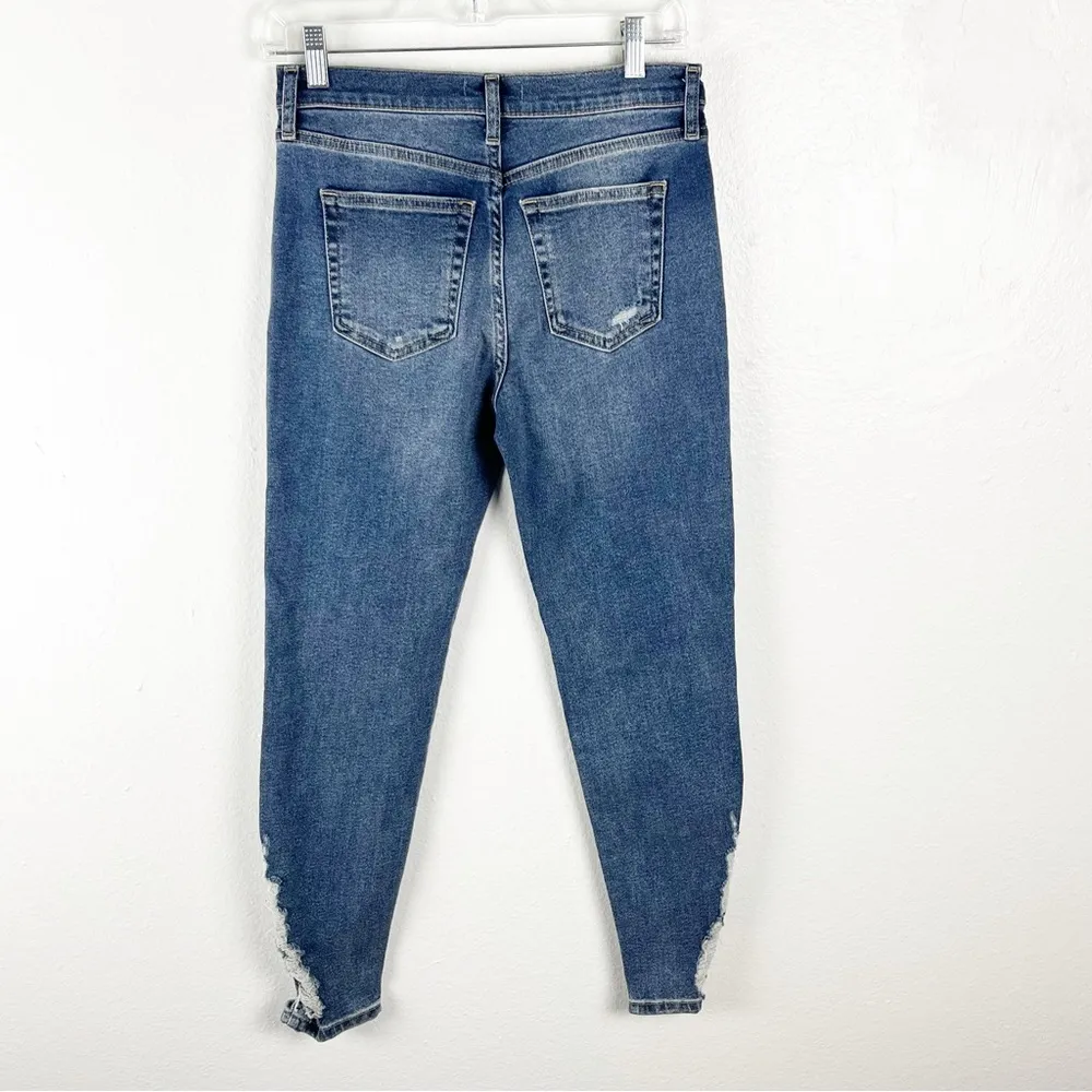 FREE PEOPLE WE THE FREE Ripped Distressed Grunge High Rise Jeans, Size 27 - Image 2