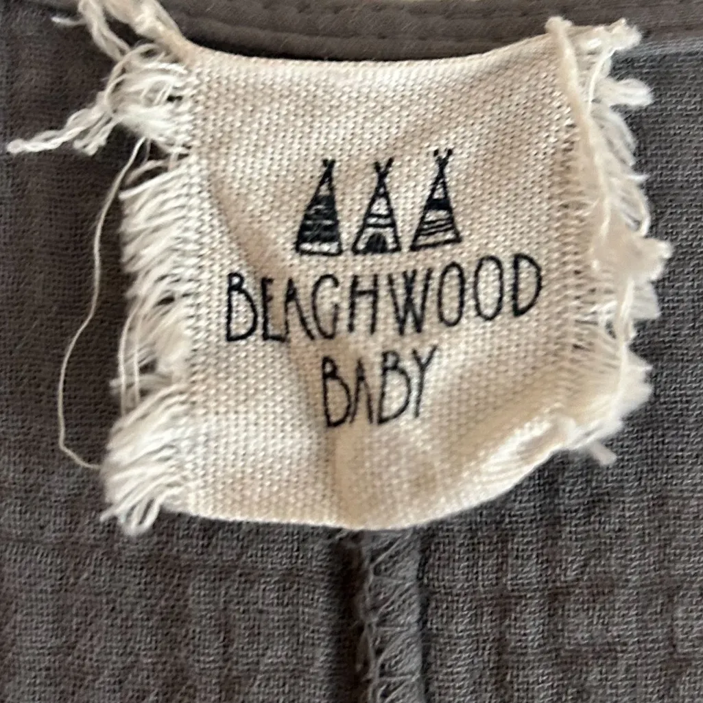 Beachwood Kaftan Jumpsuit Charcoal Gray Oversized O/S Cotton Gauze Size undefined - Image 7