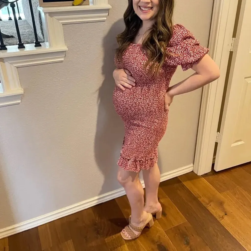 Auguste Marlower Shirred Mini Dress Size‎ 2 Red - Image 5