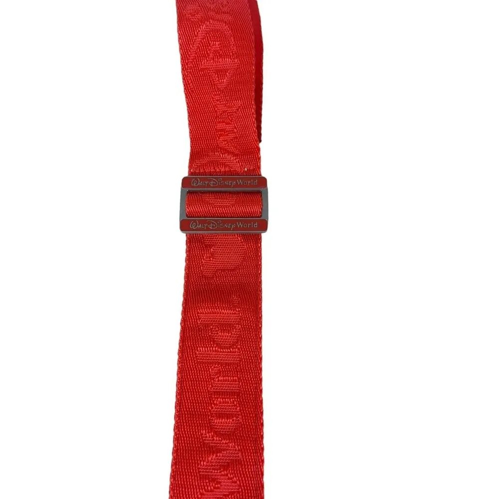 Walt Disney World Tan Canvas Beach Travel Vacation Tote Bag With Orange Straps - Image 4