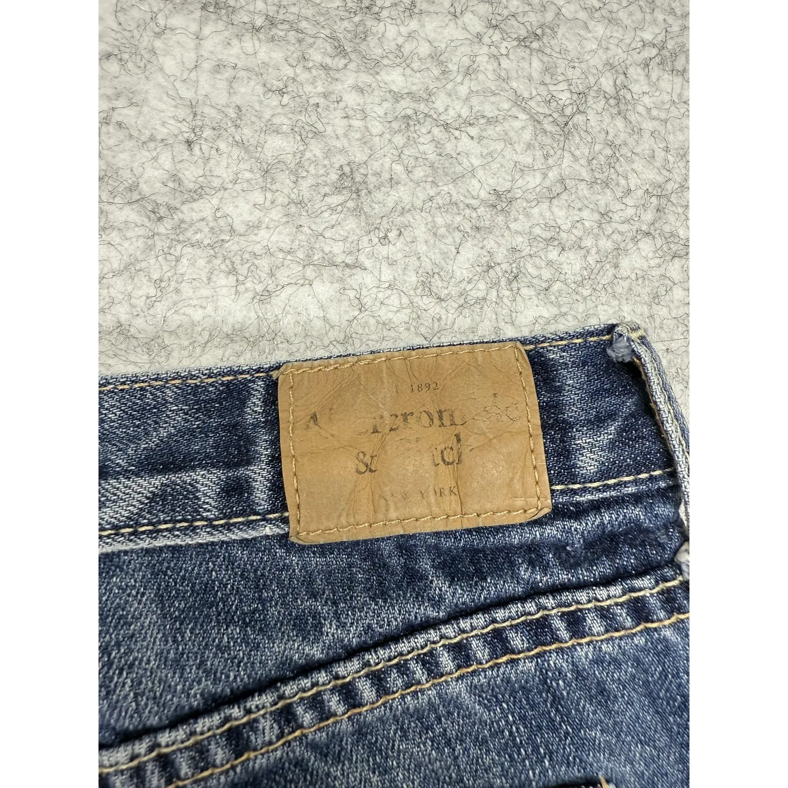 Abercrombie‎ & Fitch Shorts Womens Size 2 Blue Denim Distressed Cutoff Raw Hem - Image 7