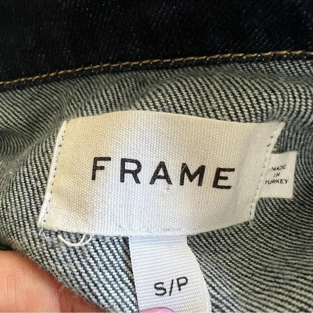 NEW FRAME Oversized Mixed Media Print Denim Short Sleeve Dress – NWT Size S - Image 9