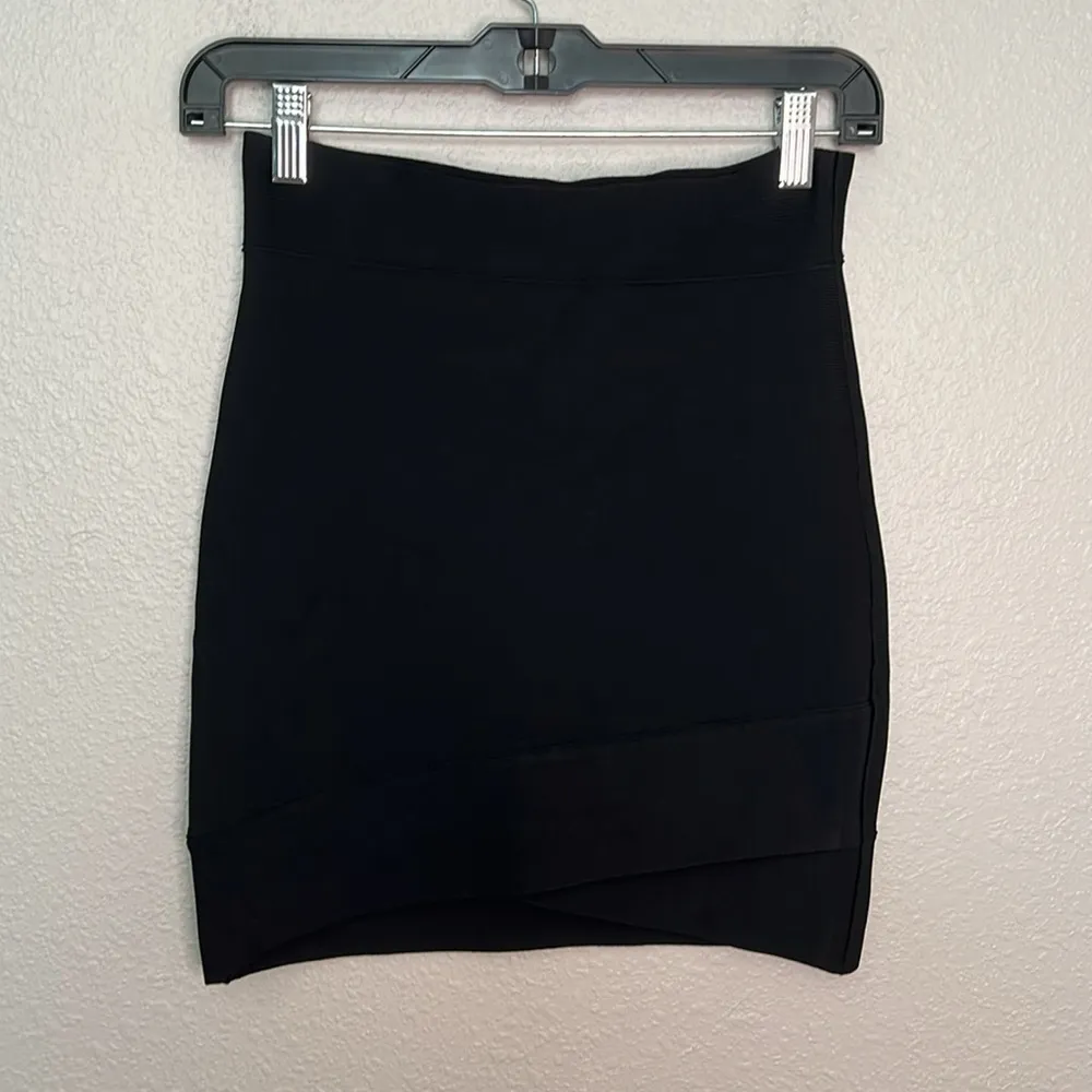 BCBG Silvie Bodycon Mini Skirt Black Size S - Image 5