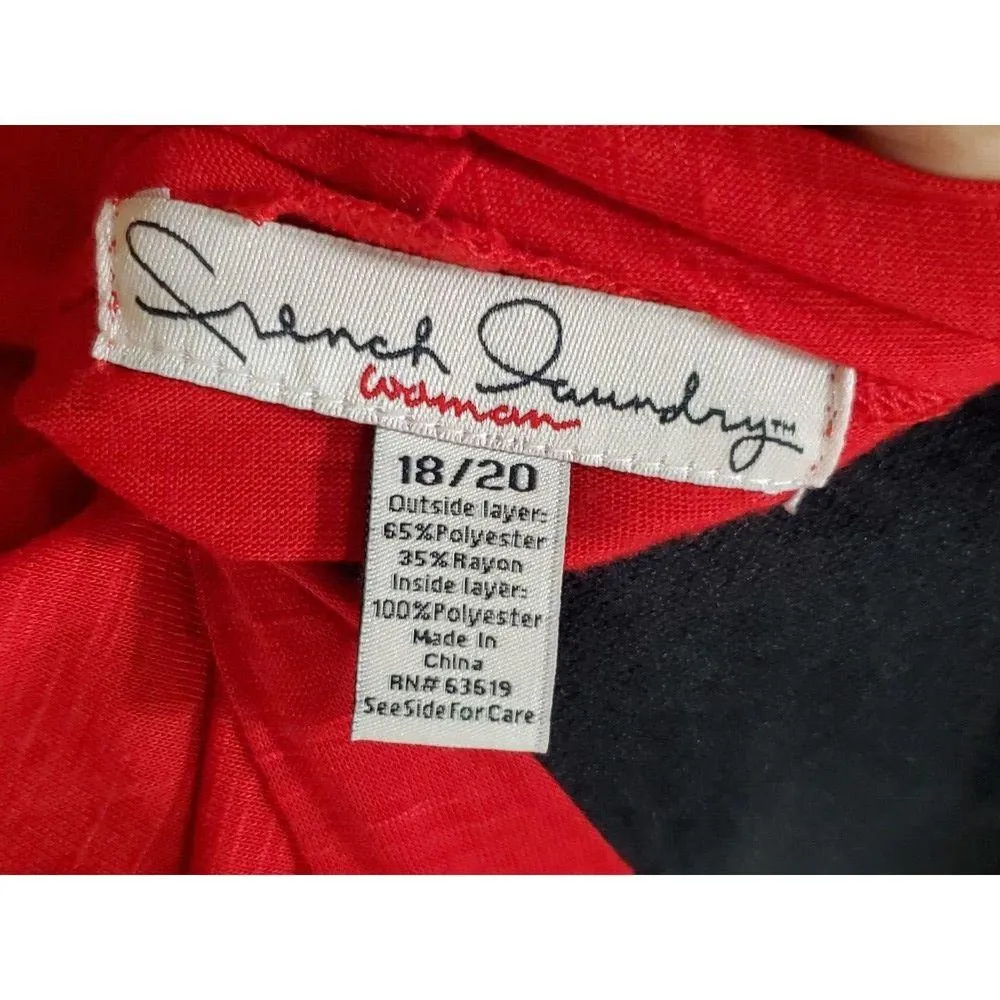French Laundry Womens Polyester Red Long Sleeve Cardigan Sweater Size 18/20 - Image 7