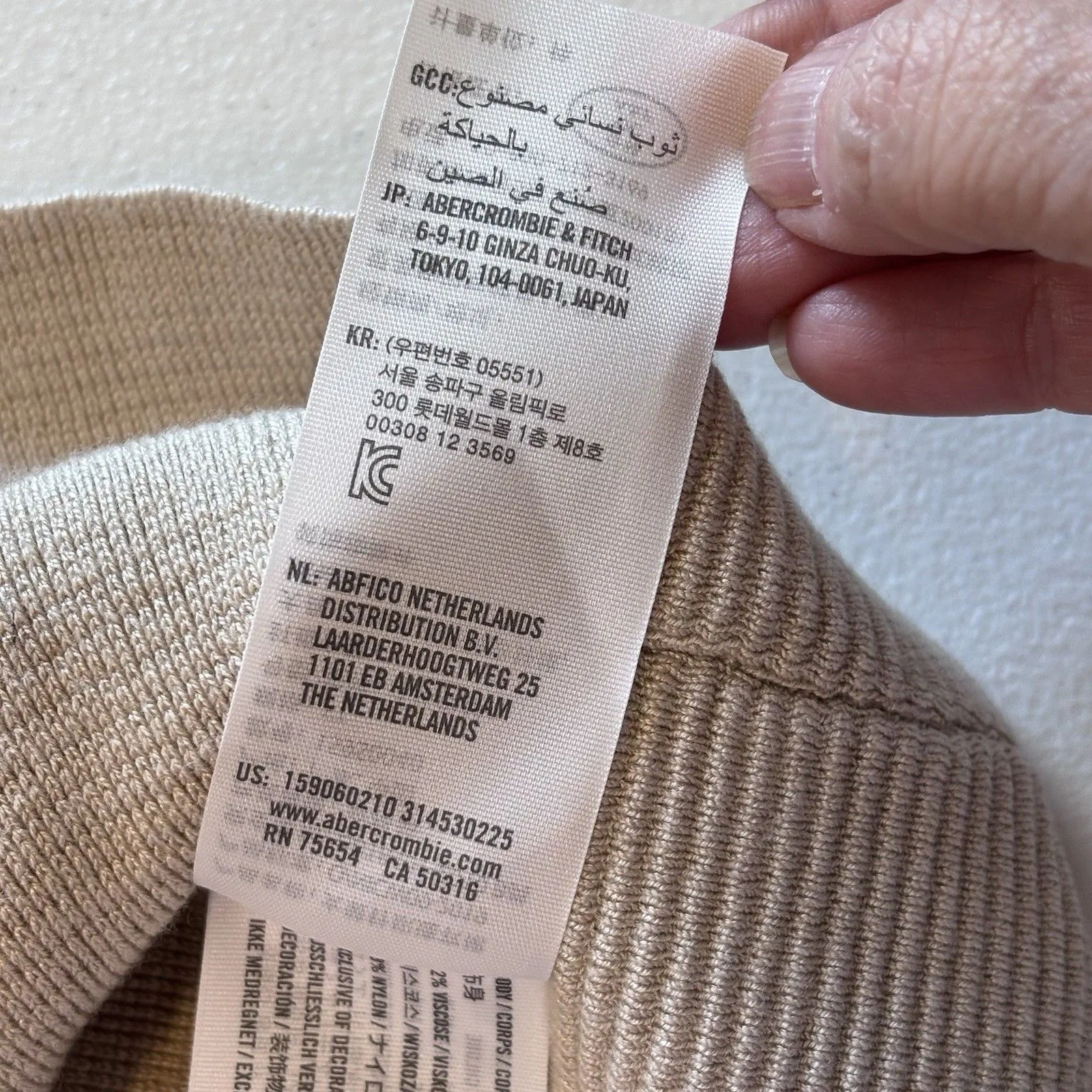 Abercrombie Fitch Knit Ribbed Sleeveless Mini Sweater Dress Chest Cutout Size ST - Image 9