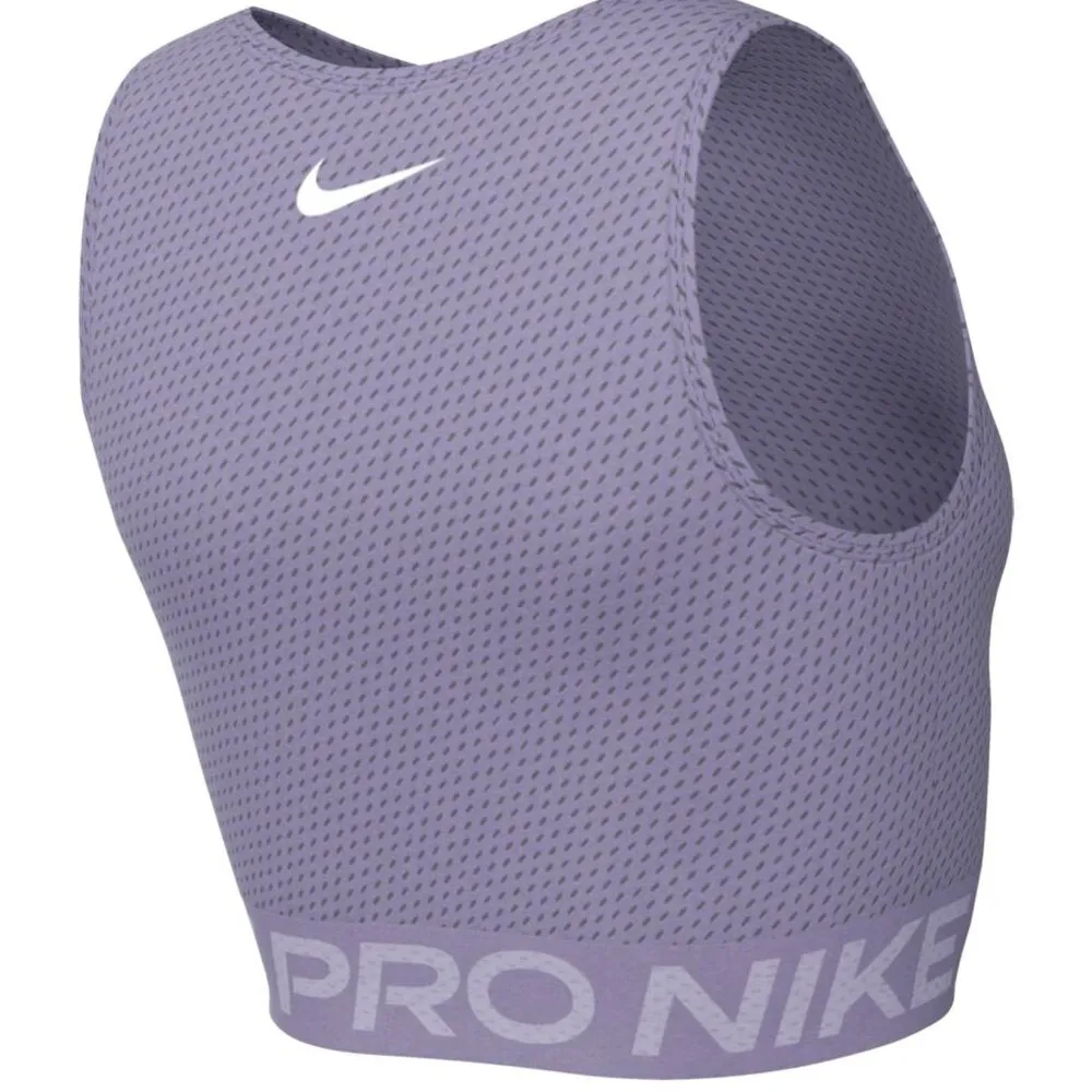 NWT Nike Pro Mesh Tank Top Small In Color  Daybreak/White - FN7387 509 - Image 8