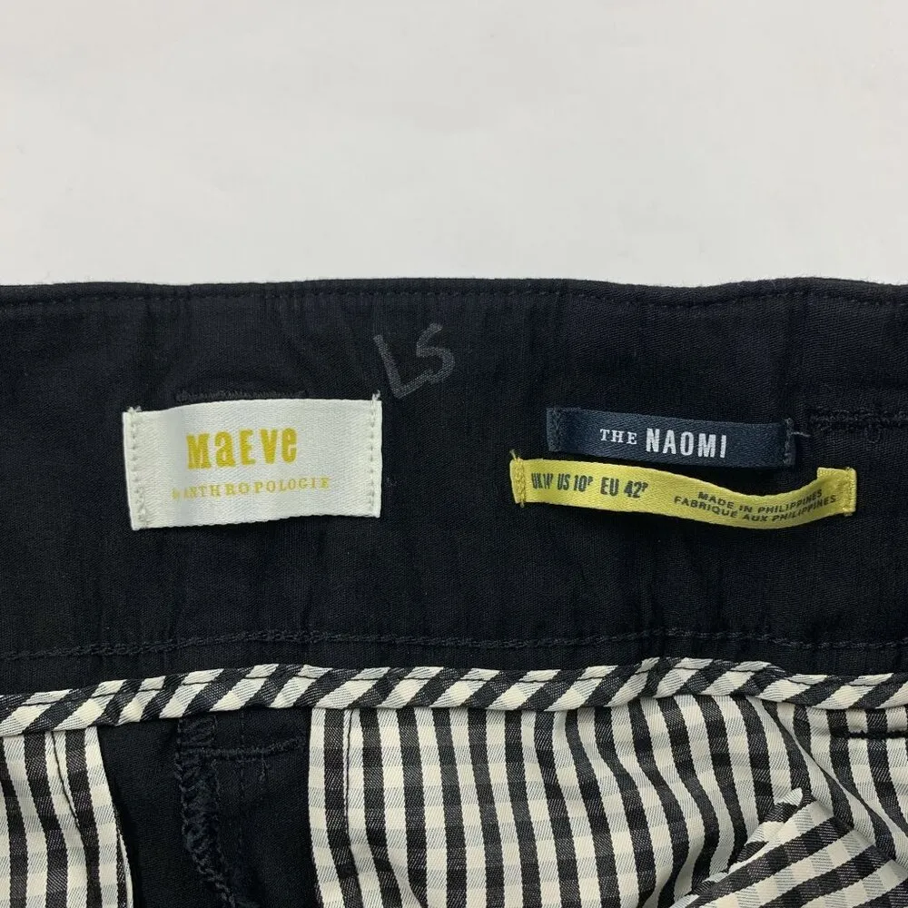 PETITE Maeve Black Twill Naomi High Rise Wide Leg Utility Chino Pant 10P - Image 3