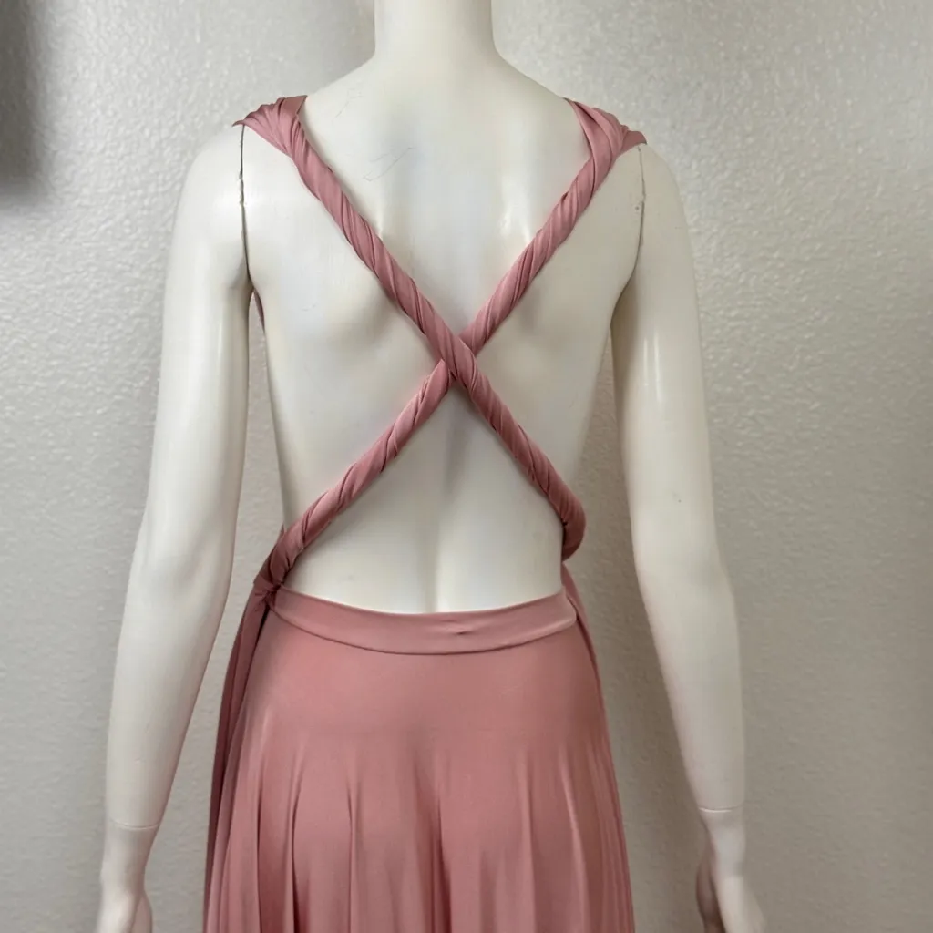 Twobirds Dusty Rose Backless Gown Pink Size undefined - Image 8