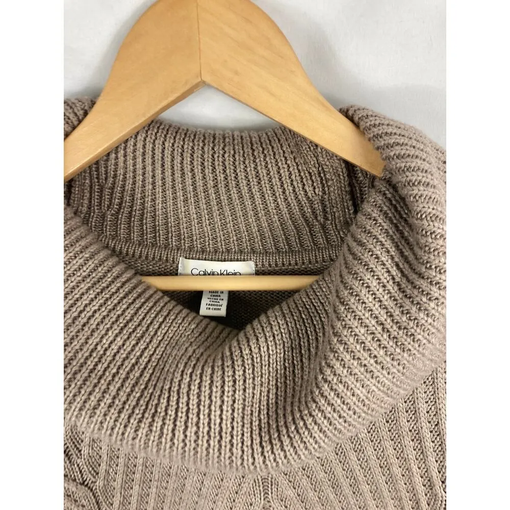 Calvin Klein Cowl Neck Hi Lo Knit Sweater Size Large - Image 2
