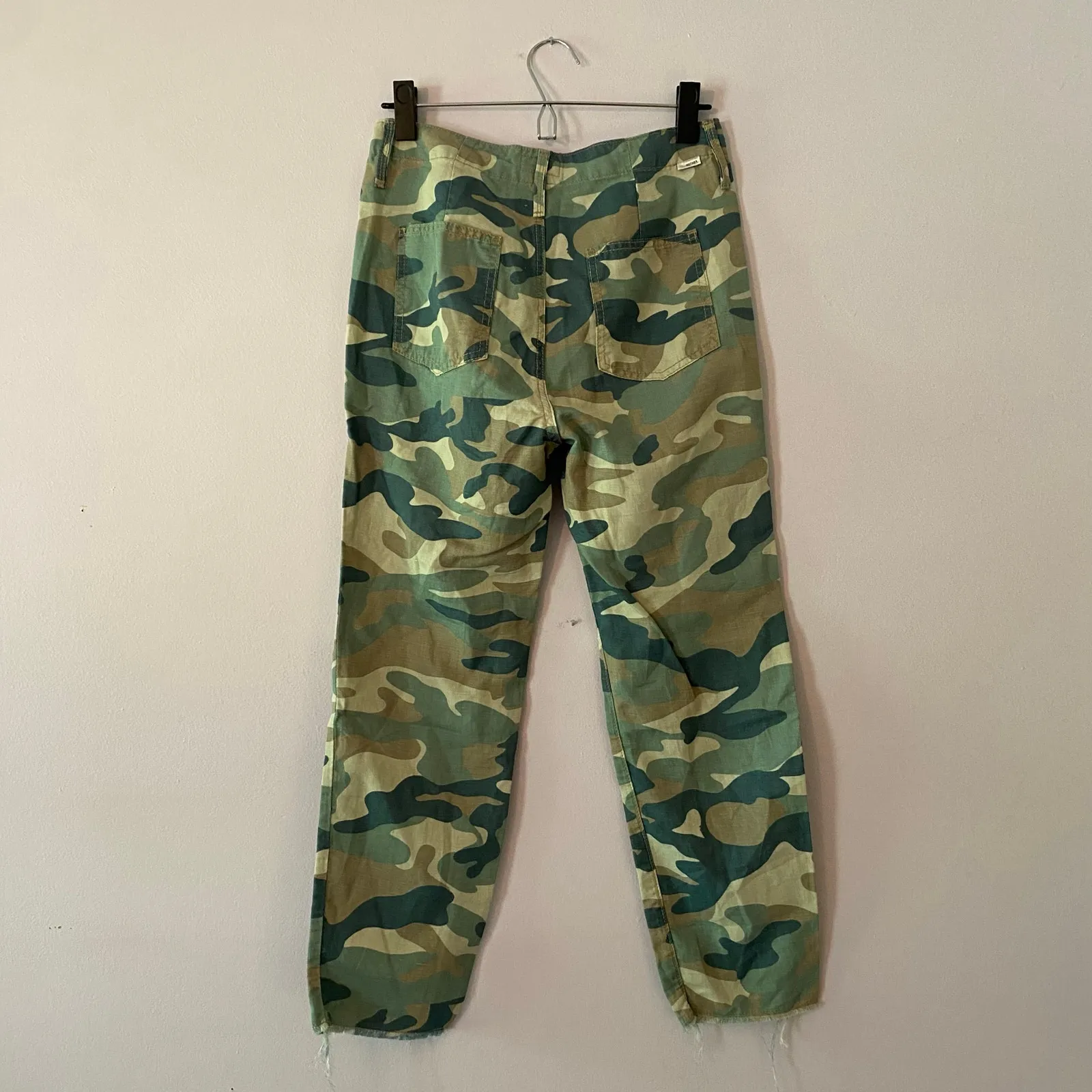 Mother The Shaker Chop Crop in Blue Green Camo Frayed Cropped Women's size 25 - Image 7