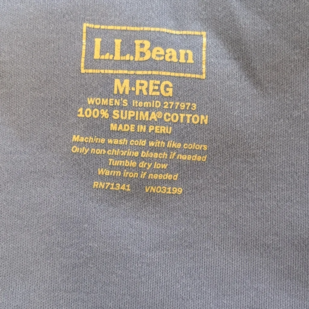 LL Bean Cardigan Womens Supima Cotton Open Front Top Womens Medium Blue - Image 5