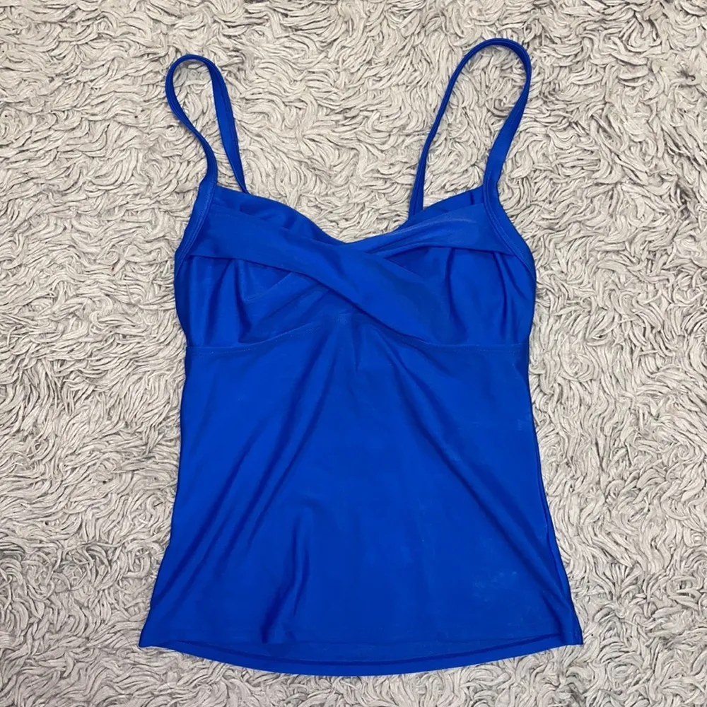 Athleta Tankini Top Blue Twister Swimsuit Swim 32B/C 32B 32C XS New - Image 4