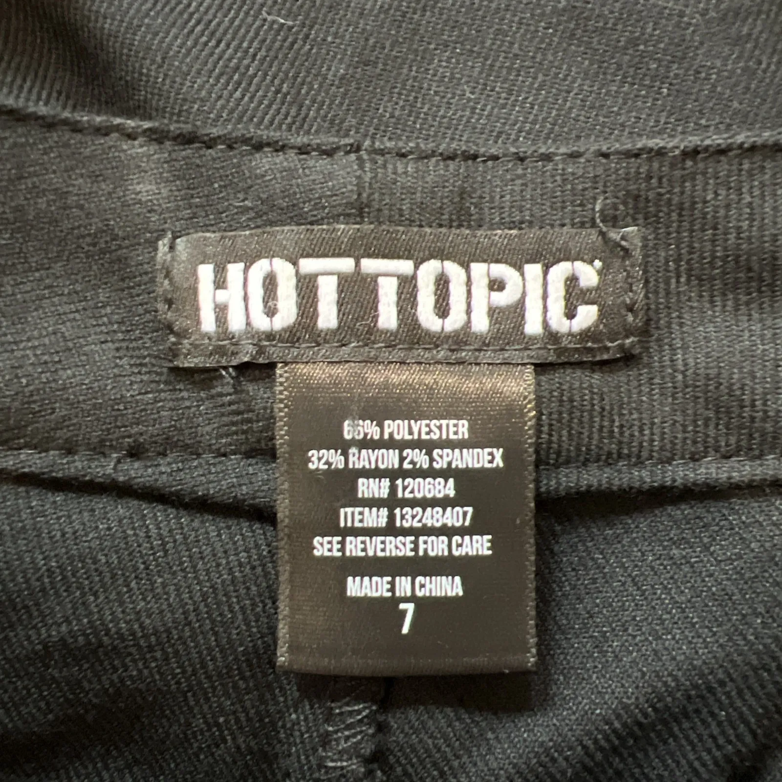 Hot‎ Topic Joggers Black Strap Ultra High Rise Suspenders Goth Grunge Punk - Image 5