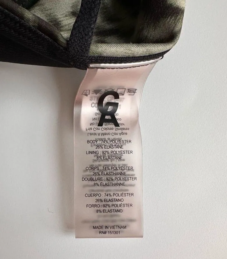 Good American Green Leopard Patterned Sports Bra Size 1 - Image 6