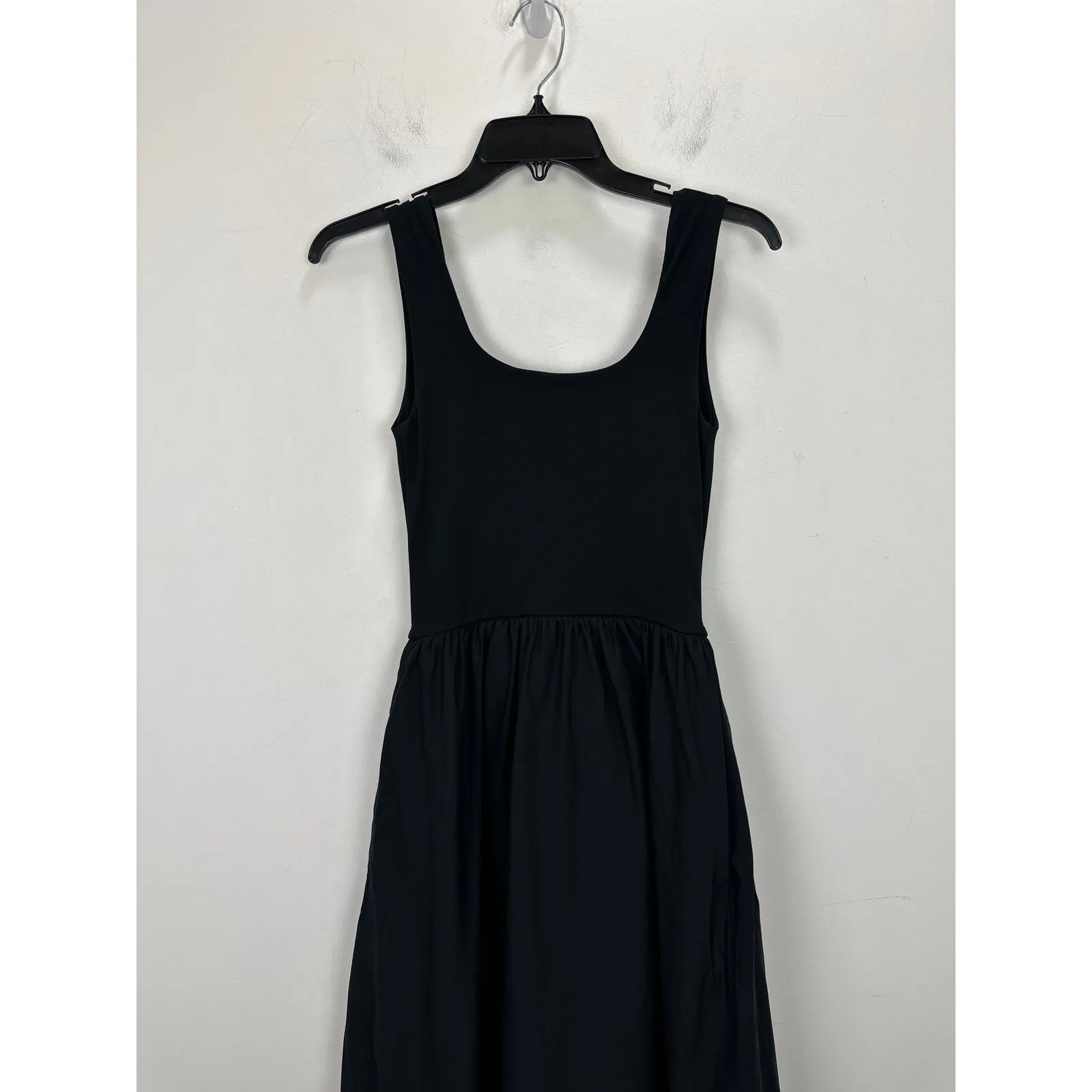 J.Crew Drop Waist Mixy Dress Midi Cotton A Line Retro Minimalist Black XXS NWT - Image 10