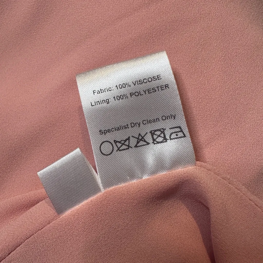 Les Heroines by Vanessa Cocchiaro Elizabeth Pink Satin Wrap Dress $1552.95‎ Size 8 - Image 10