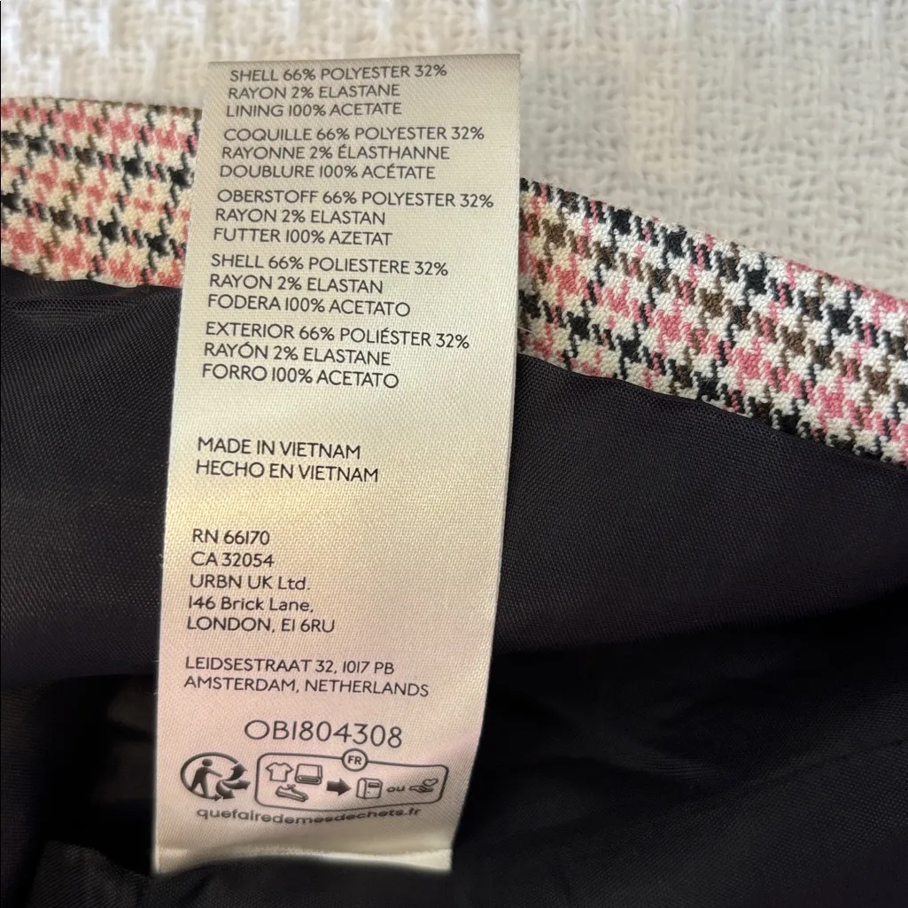 Anthropologie Maeve Roll Sleeve Houndstooth Blazer - Image 6