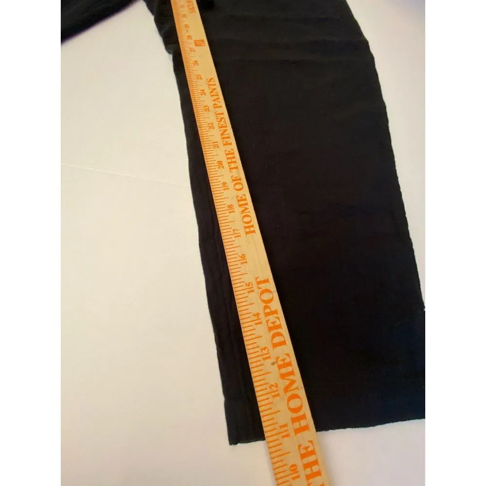 MADEWELL Women's Pants Tapered Pull-On‎ Crop Medium Relaxed Drawstring Black - Image 8