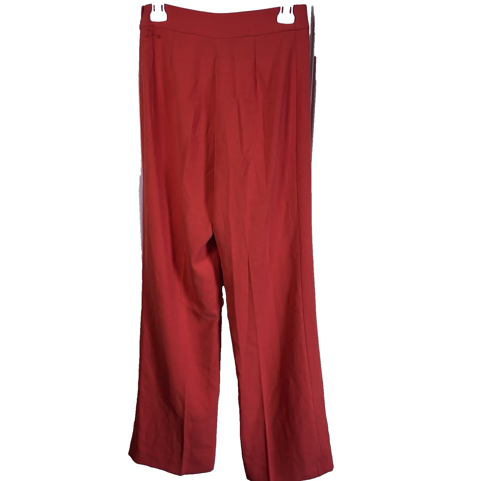 Zara Orange Flare Dress Pants with zipper on one side size XS NWT - Image 4